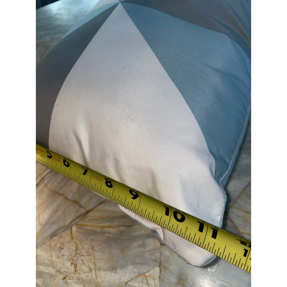 Mainstays Marble Diamond Decorative Pillow Blue Grey White Geometric 12x16